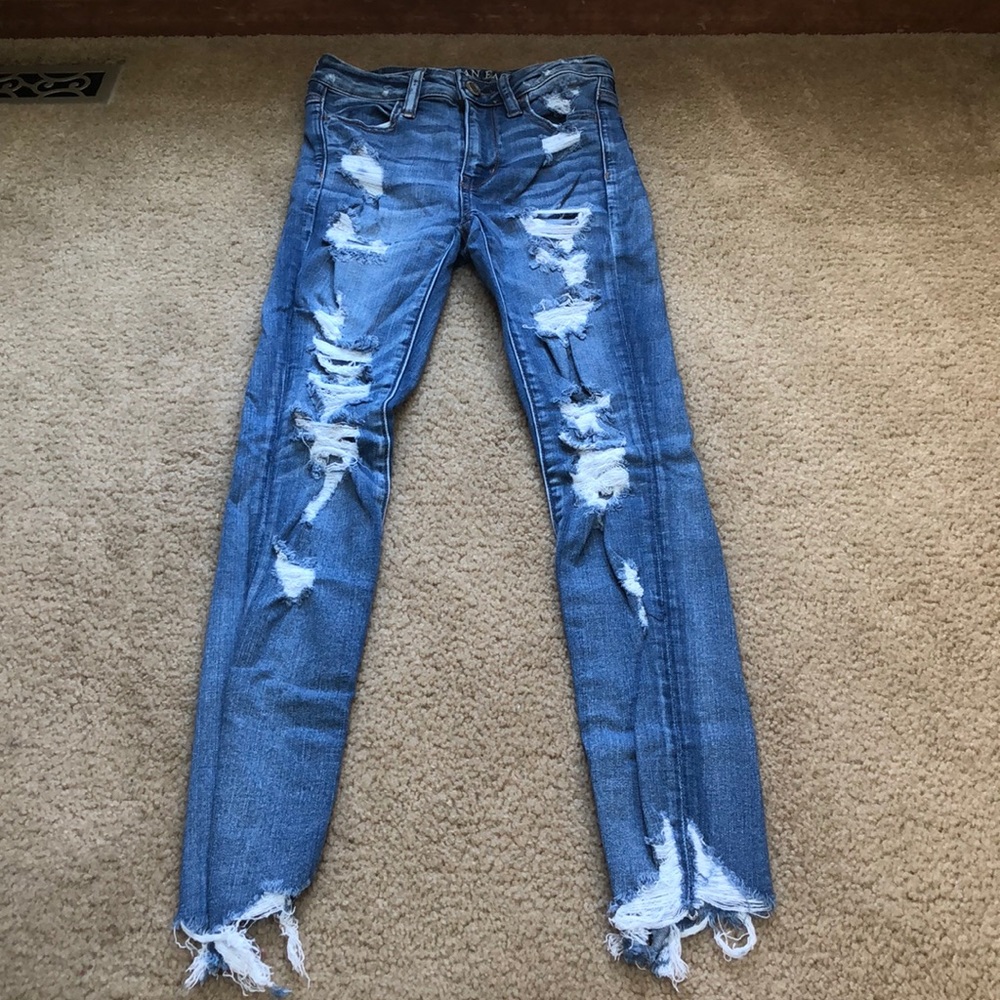 3 for $20✨ AEO ripped hi rise jeggings